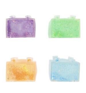 🔥PPNC Gel Blocks Block Party Squishy Stackable YELLOW Glitter BNWT🔥